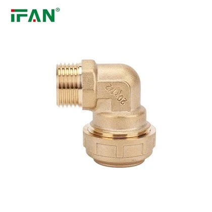 IFAN HDPE Pirinç Sıkıştırma Bağlantı Parçaları Dirsek